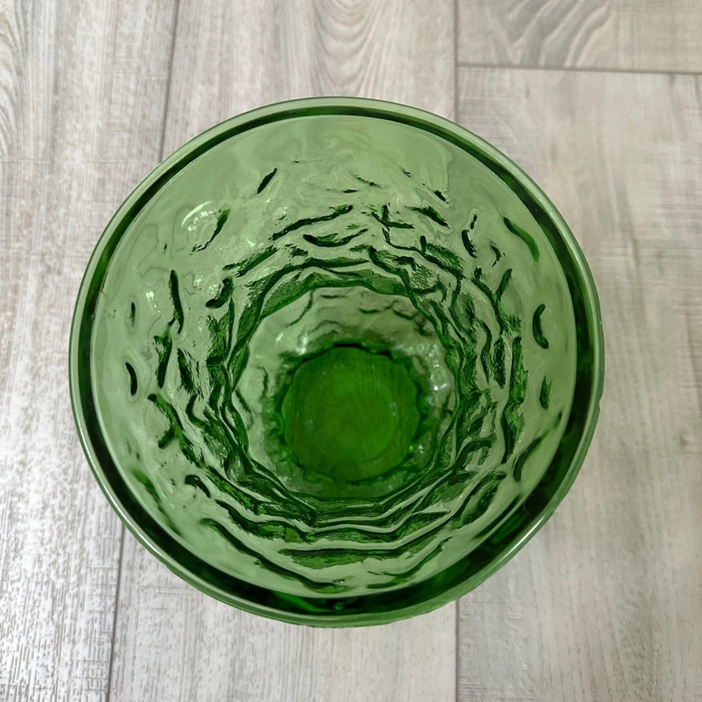 Vintage EO Brody Bright Green Indiana Glass Bouquet Vase 1970’s - Picture 2 of 9